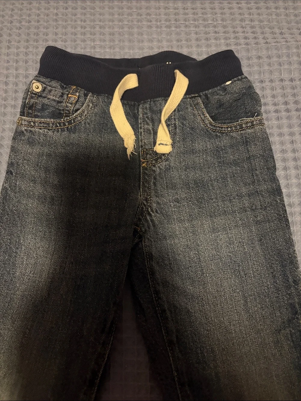 GAP Boys Dark Blue Denim Jogger Jeans with Navy Waistband (slim fit)